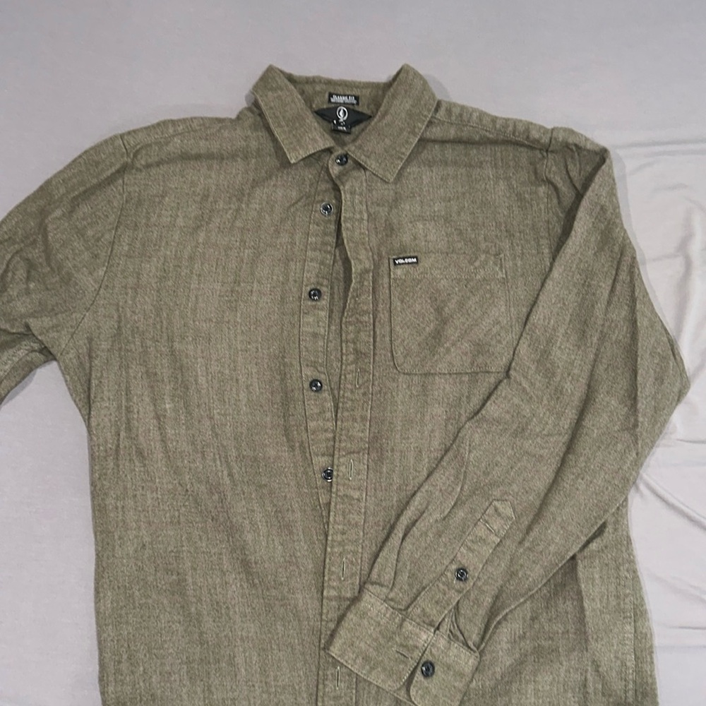 Army Green casual button up